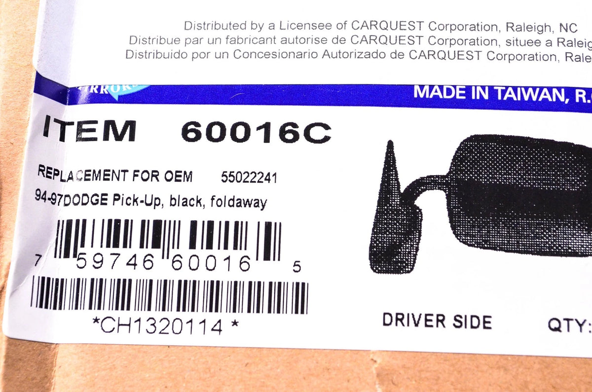 Driver's Side Foldaway Mirror for Dodge Pickup (60016C)