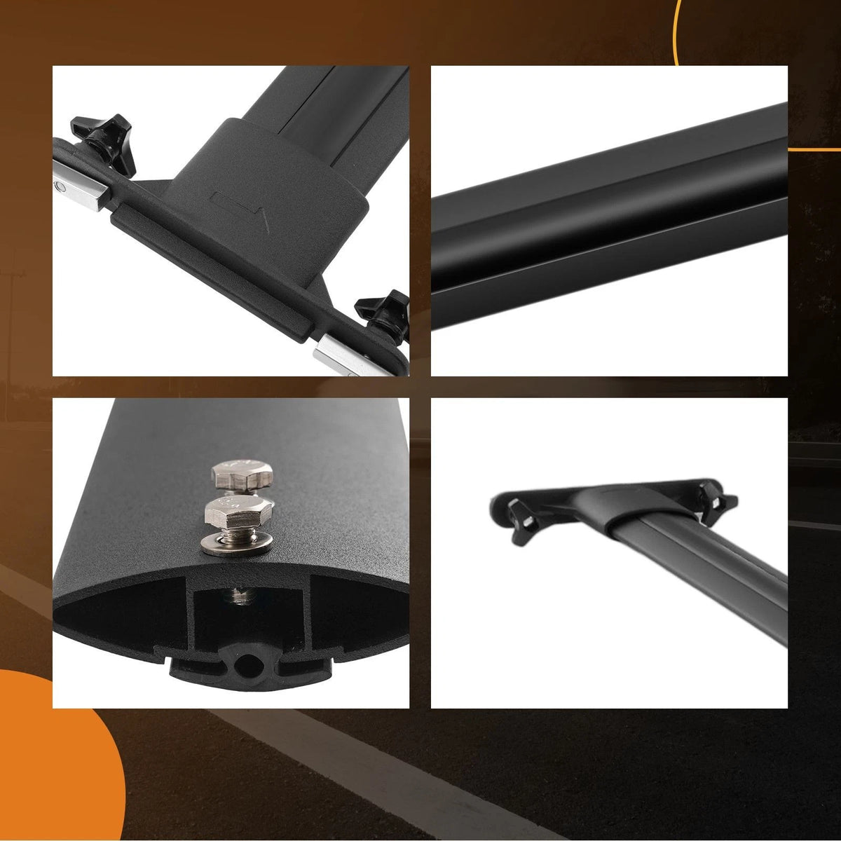 Cross Bars Aluminum Roof Rack for Toyota 4Runner (2010–2019) Black 45KG