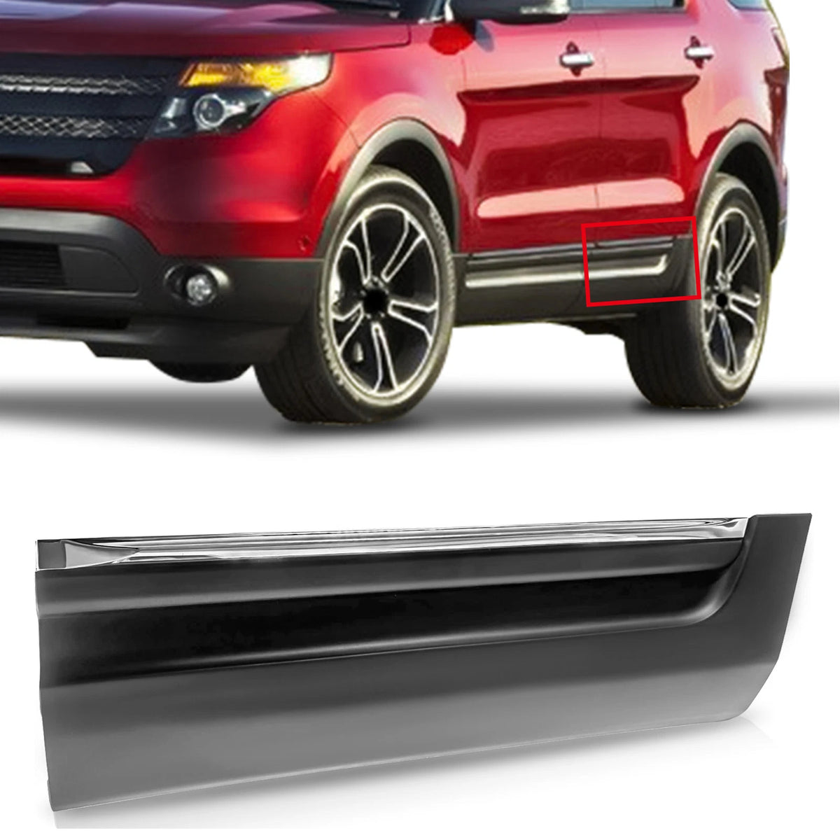 Rear Left Door Body Side-Lower Molding Trim for Ford Explorer (2011–2015)