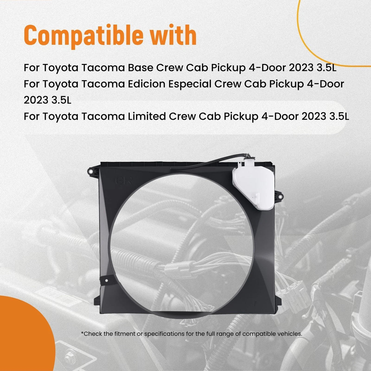 Radiator Fan Shroud Assembly for Toyota Tacoma SR5/TRD (2016–2023) 167110P320