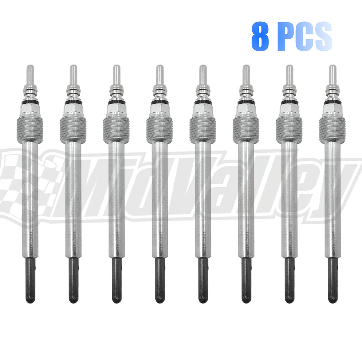 Set of 8 Glow Plugs for Ford Super Duty 6.4L Diesel (2008–2010)