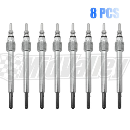 Set of 8 Glow Plugs for Ford Super Duty 6.4L Diesel (2008–2010)