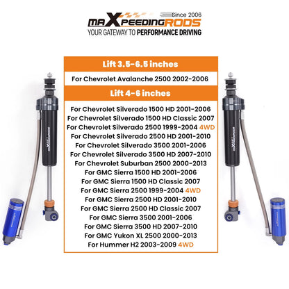 10 Levels Front Reservoir Shocks for Chevy GMC Silverado Sierra (2001–2010)