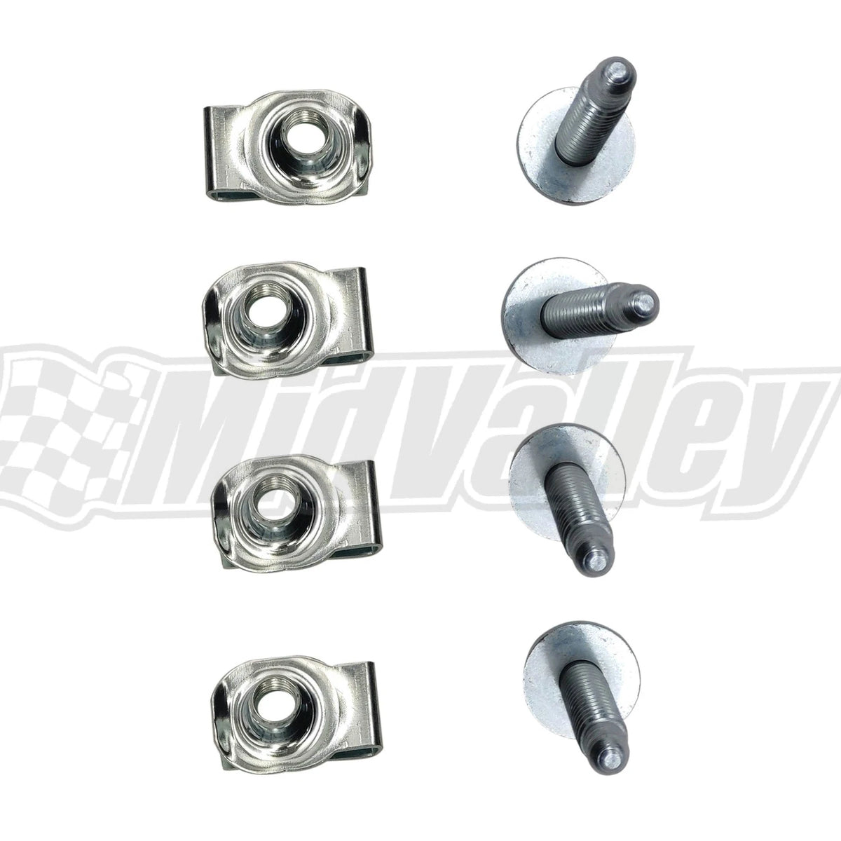 Set of 2 Front Bumper Outer Bracket U-nuts for Ford F250 F350 F450 F550 (1999–2016)