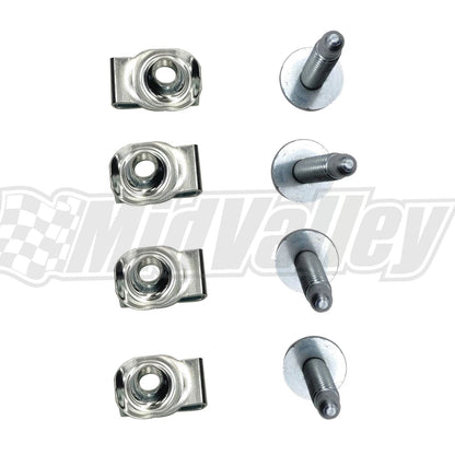 Set of 2 Front Bumper Outer Bracket U-nuts for Ford F250 F350 F450 F550 (1999–2016)