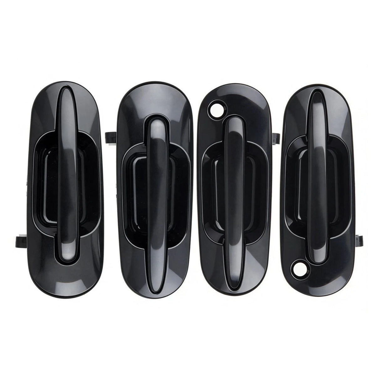Set of 4 Black Outside Door Handles for Honda CR-V (1997–2001)