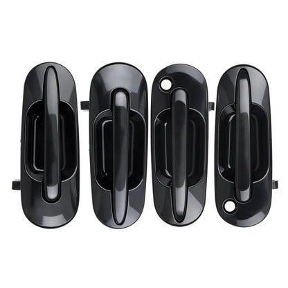 Set of 4 Black Outside Door Handles for Honda CR-V (1997–2001)