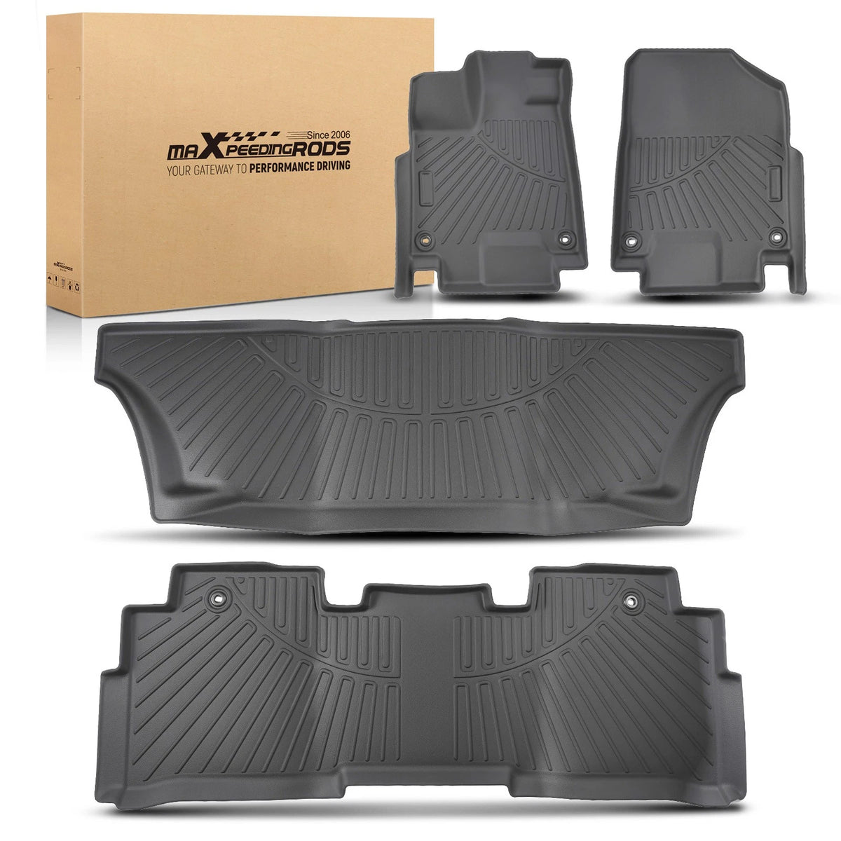 Set of 3 Floor Mats Liners for Honda Odyssey (2018–2025)