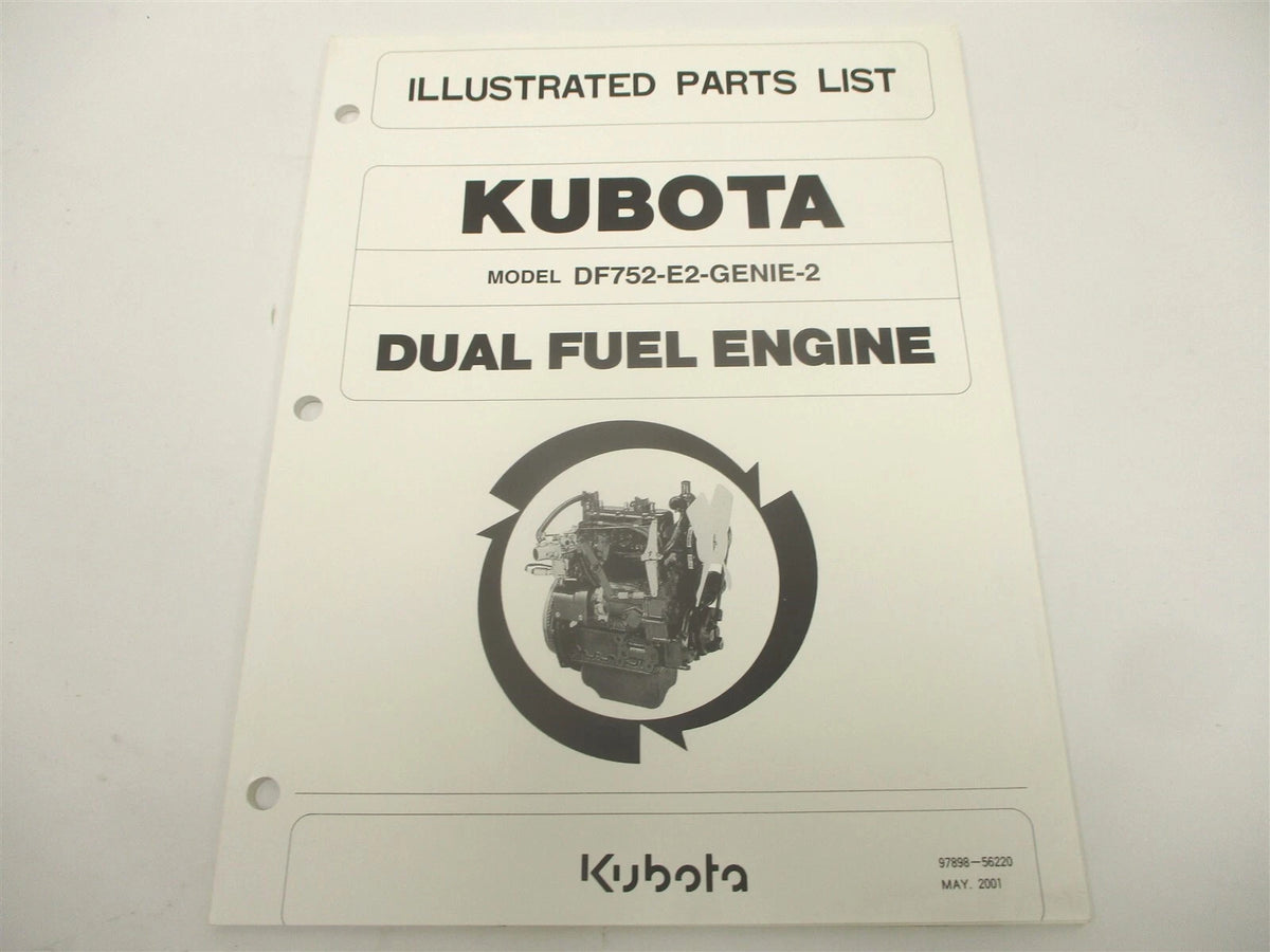 Illustrated Parts List Manual for Kubota DF752-E2-Genie-2 (Dual Fuel)
