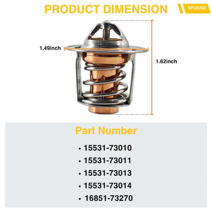 Thermostat 82°C 180°F for Kubota G6200H G3200 G5200H (15531-73014, 16851-73270)