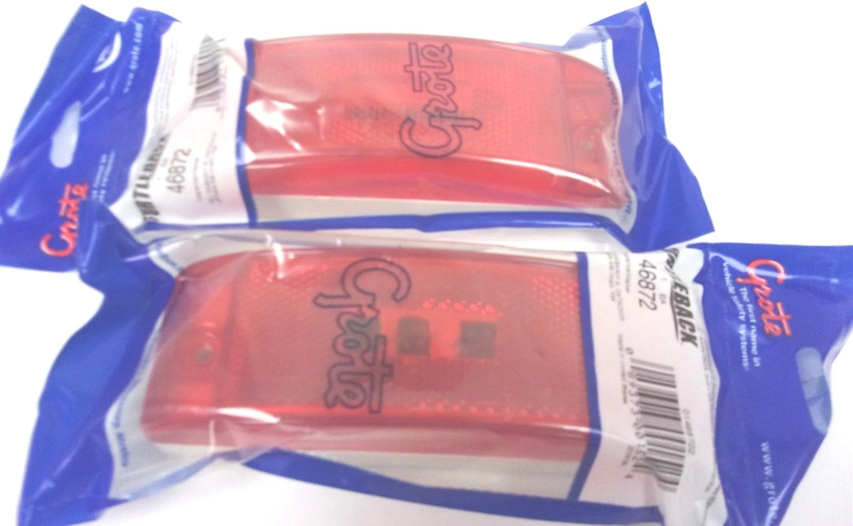 Set of 2 Grote Sealed Turtleback II Red Clearance/Marker Lamp 12V DC