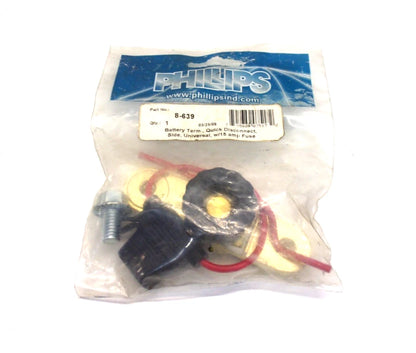 8-639 Phillips Side Mount Quick Disconnect Battery Terminal w/15A Fuse for