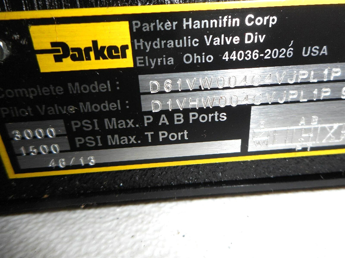 Parker Hydraulic Directional Control Valve 24VDC for D1VHW004CVJPL1P