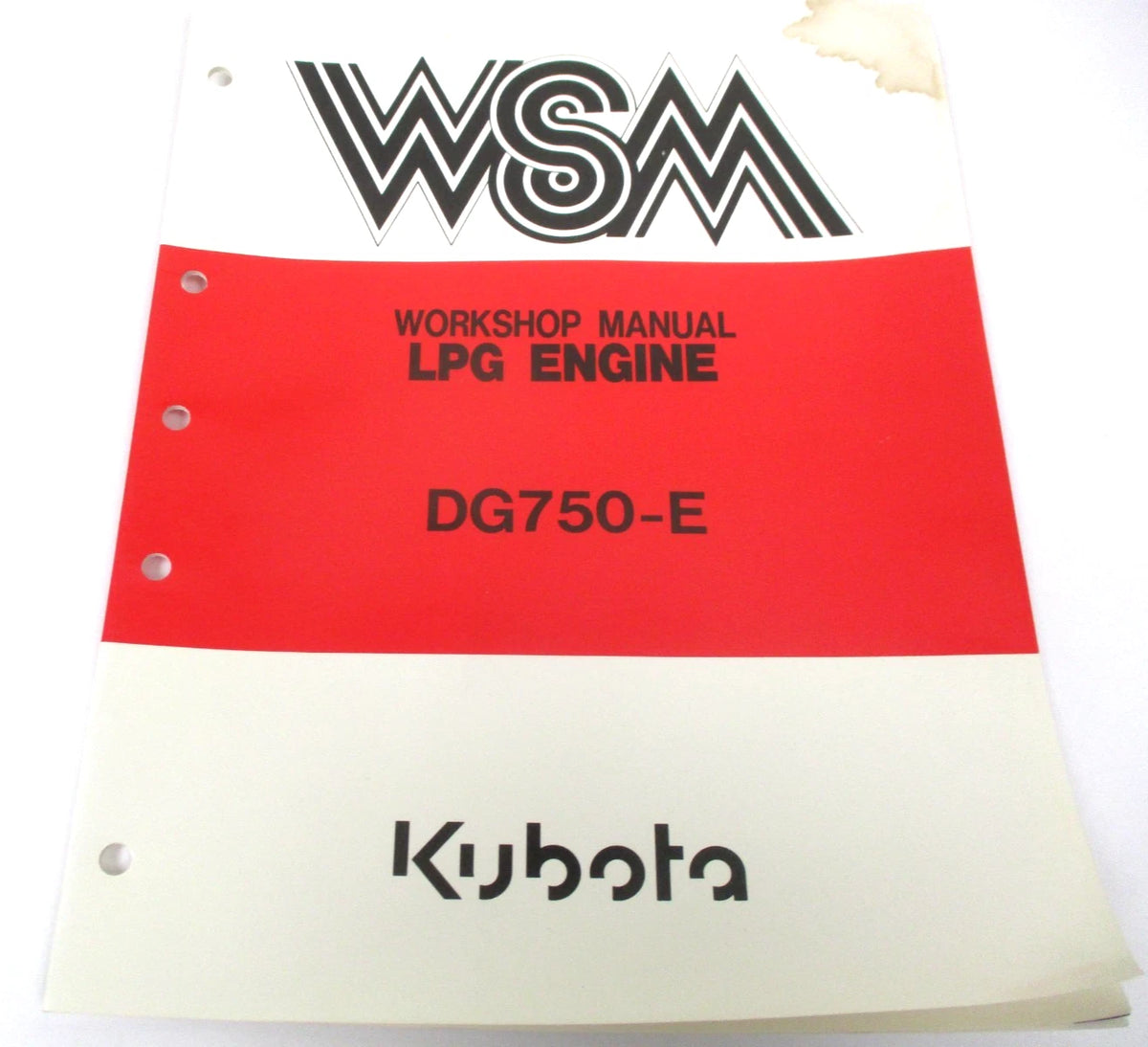 Workshop Manual for Kubota DG750-E LPG Engine (97897-01660)