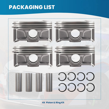 16V Engine Piston Ring Kit for Subaru Forester Legacy 2.5L EJ253 (2006–2009)