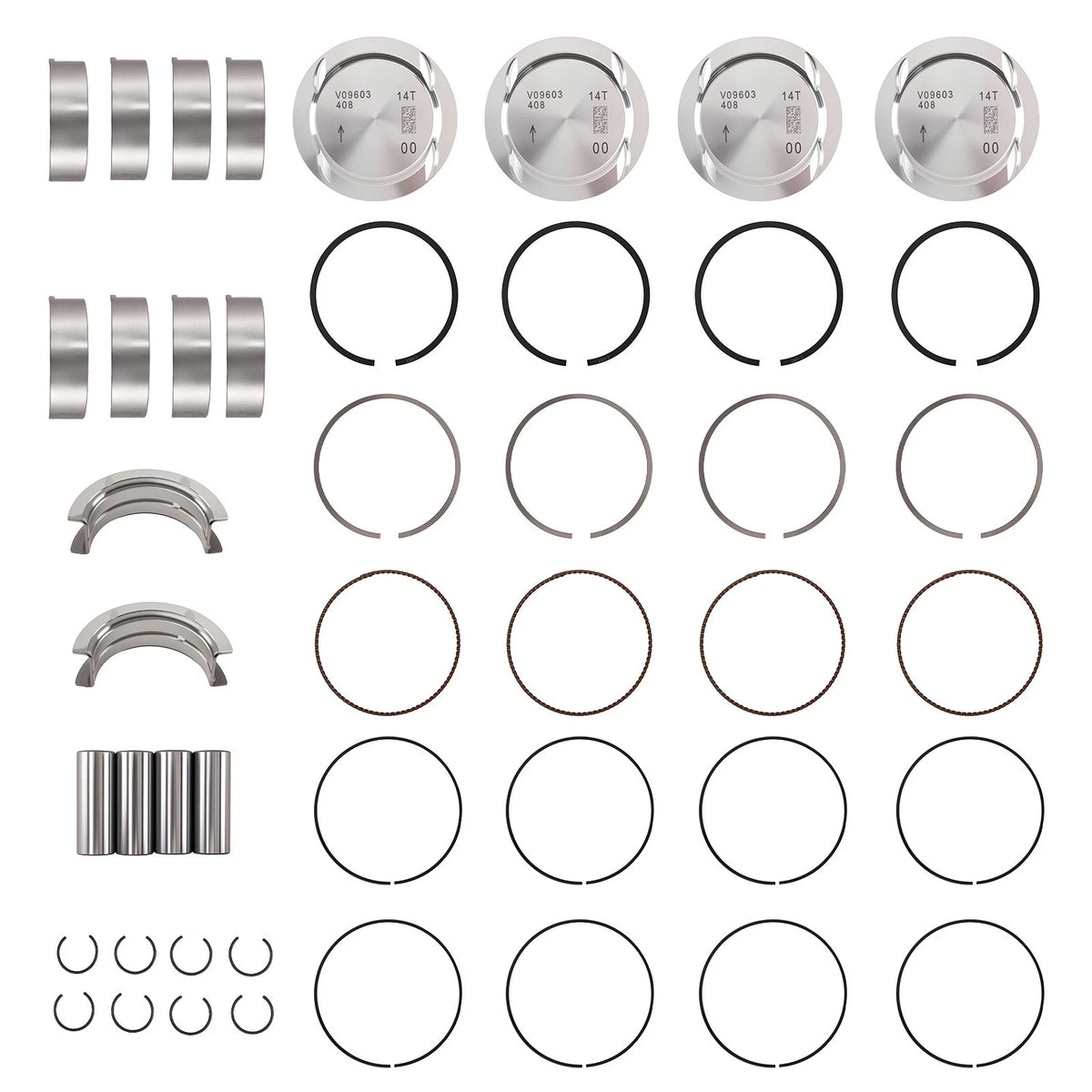 4X Engine Piston & Ring Kit for Buick Chevy Cruze 1.4L (2011–2015) 55568531