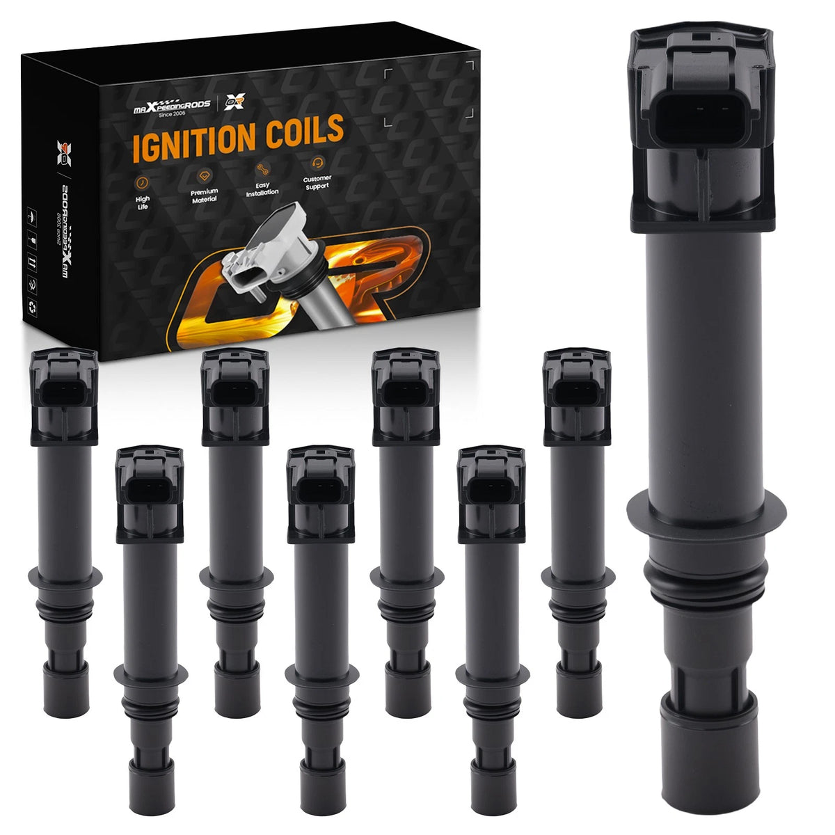 8 Ignition Coils for Jeep Liberty Grand Cherokee 3.7L 4.7L (2002–2007) UF270 UF297 56028138BA