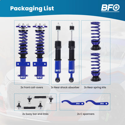BFO Coilovers Suspension Lowering Kit for Ford Mustang (2005–2014)
