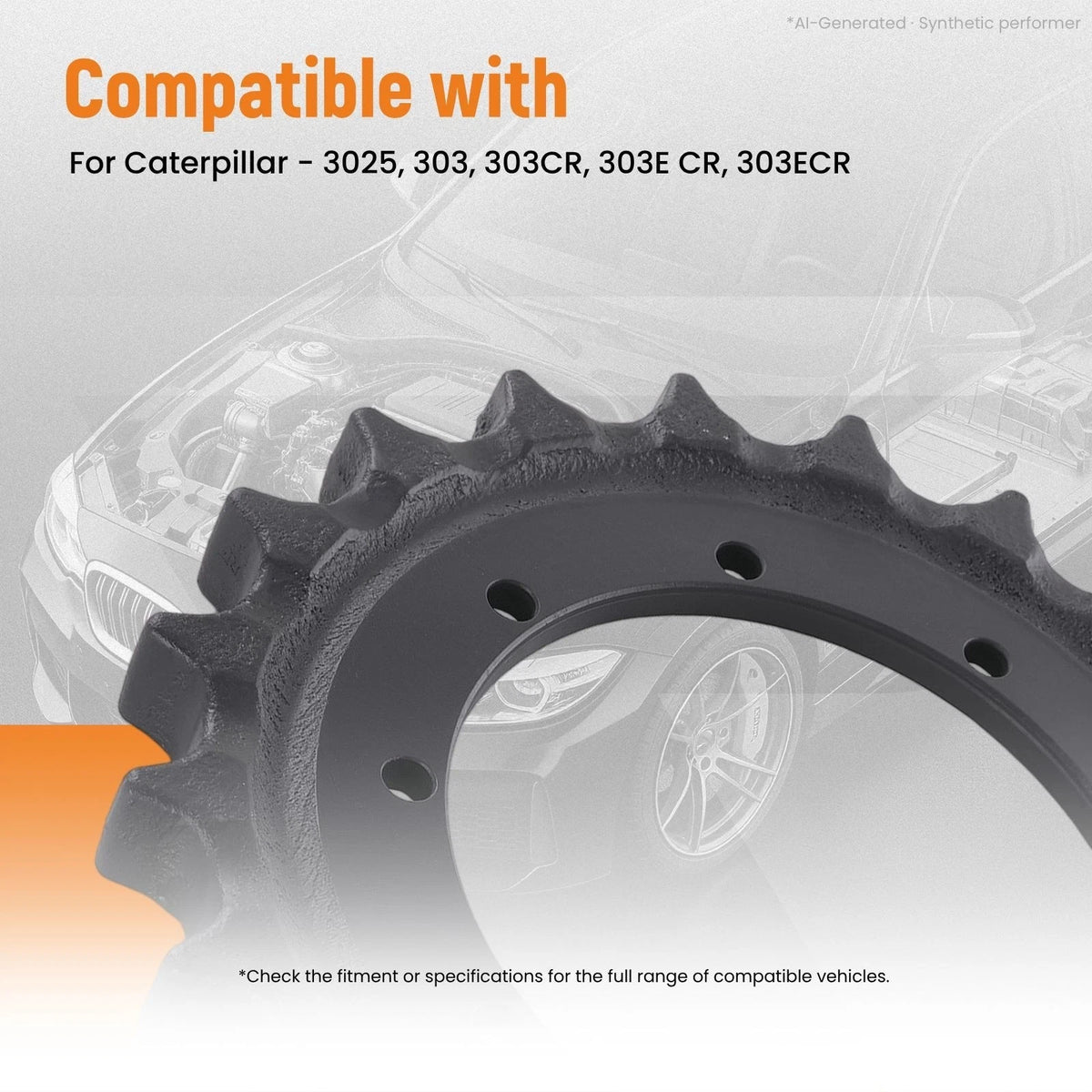 Drive Sprocket for Caterpillar 3025/303/303CR/303ECR (9 Bolt Holes) 1937091