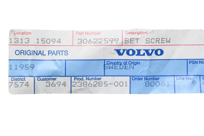Hinge Bolt for Volvo (30622599)