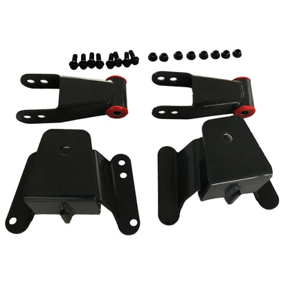 4" Suspension Rear Drop Lowering Hanger Shackle Kit for Chevy C10 (1973–1987)