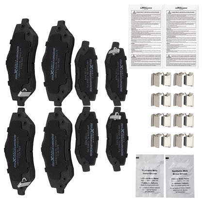 Set of 4 Brake Pads for Jeep Wrangler JK 3.6L (2018) P-1273 P-1274