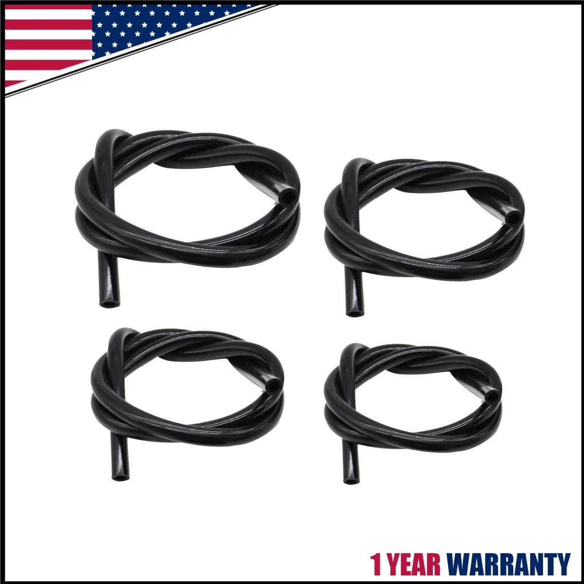 Set of 4 Vacuum Tubing Hose Line 5/32 1/4 5/16 3/8" 5FT 130PSI