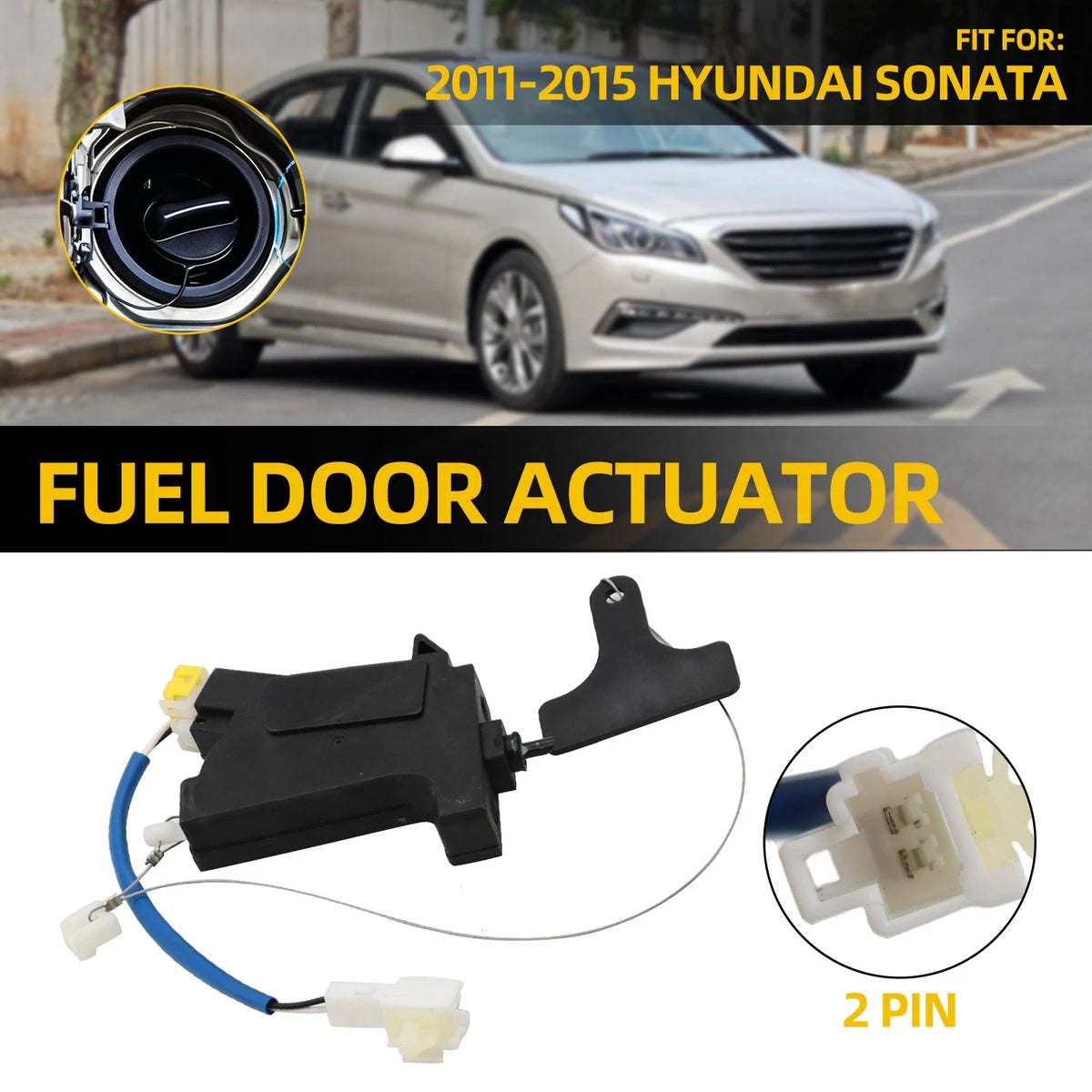 Fuel Gas Filler Door Opener Actuator for Hyundai Sonata (2011–2014) 81590-3S000