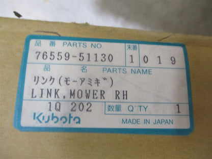 Genuine Kubota Mower Link for RC72-FZ21 (76559-51130) 72" Rotary Deck Arm