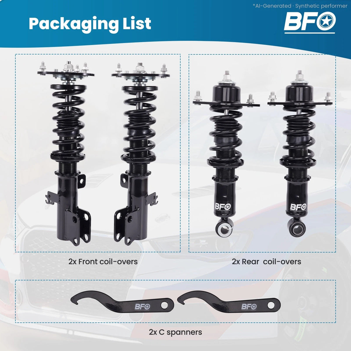 Coilovers Lowering Kit for Toyota Corolla (2009–2017)