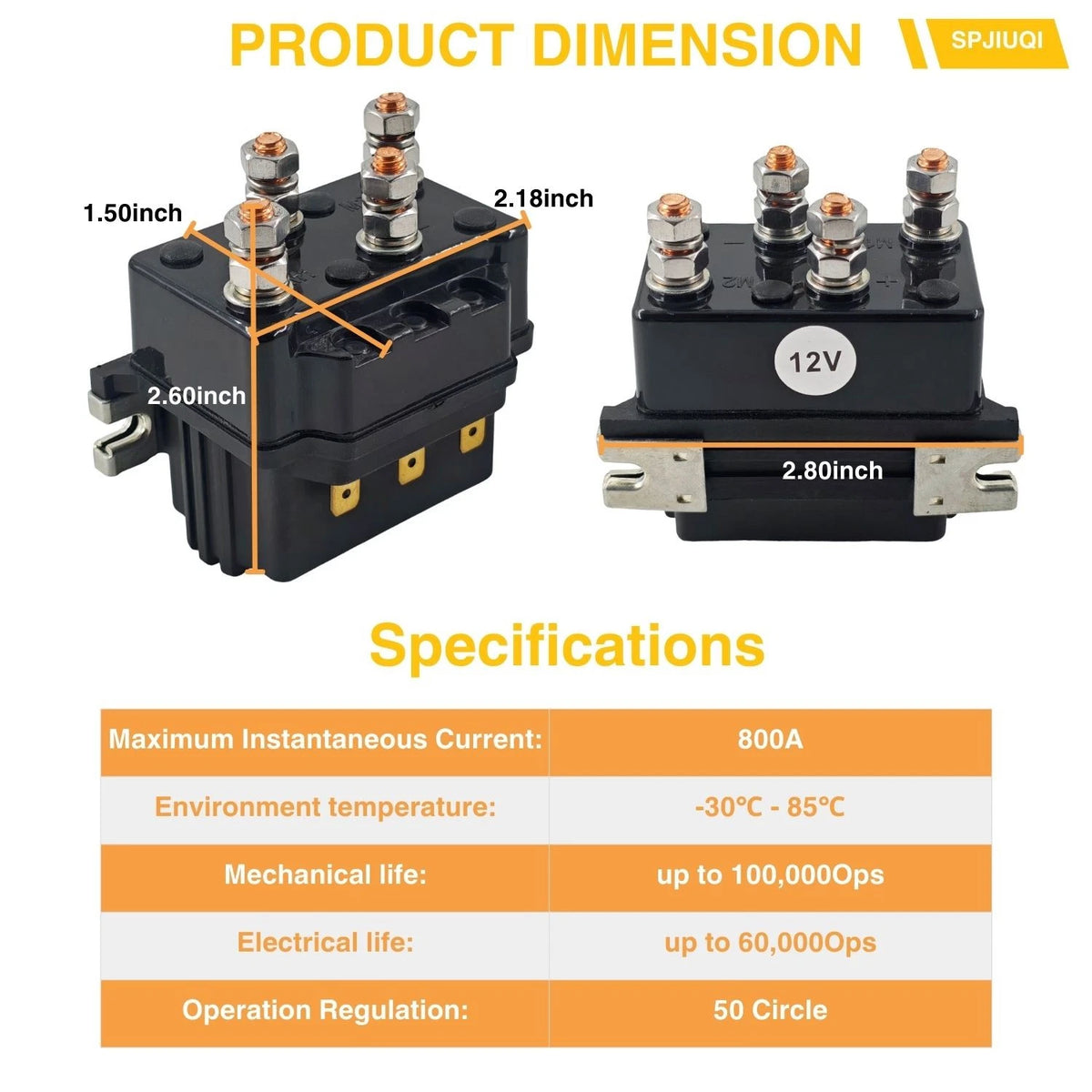 2X Winch Solenoid Relay Controller for ATV SUV (12V 500A 12000LB)