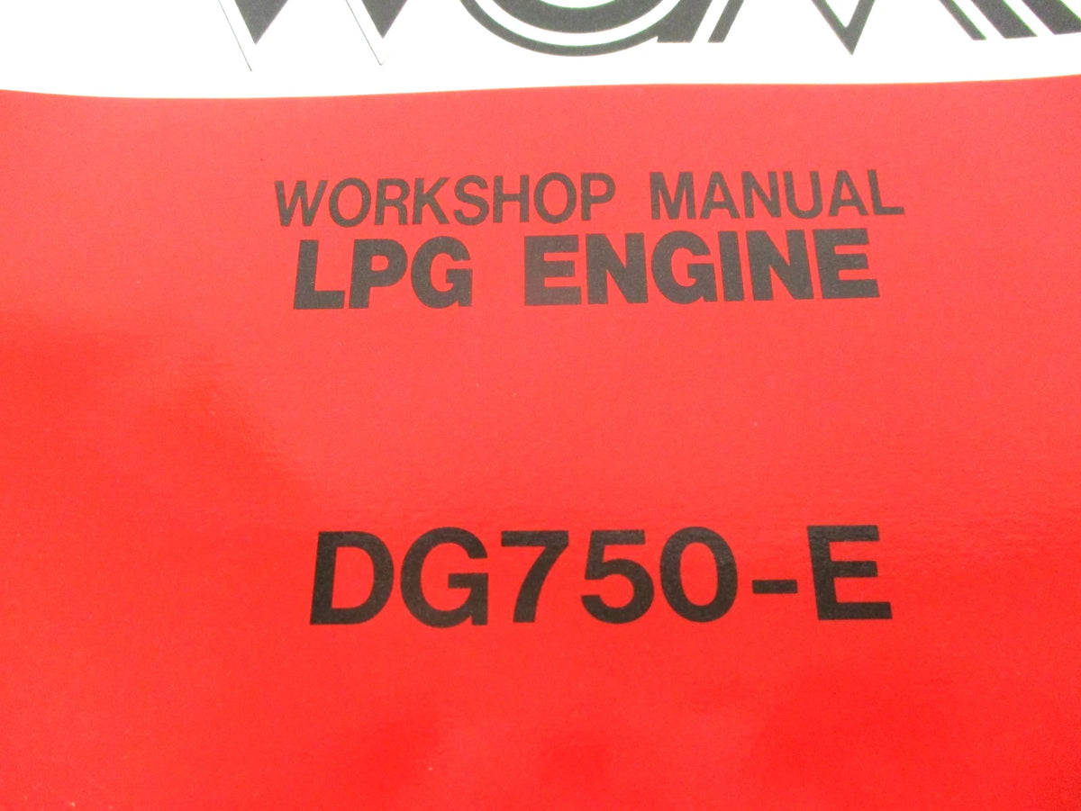 Workshop Manual for Kubota DG750-E LPG Engine (97897-01660)