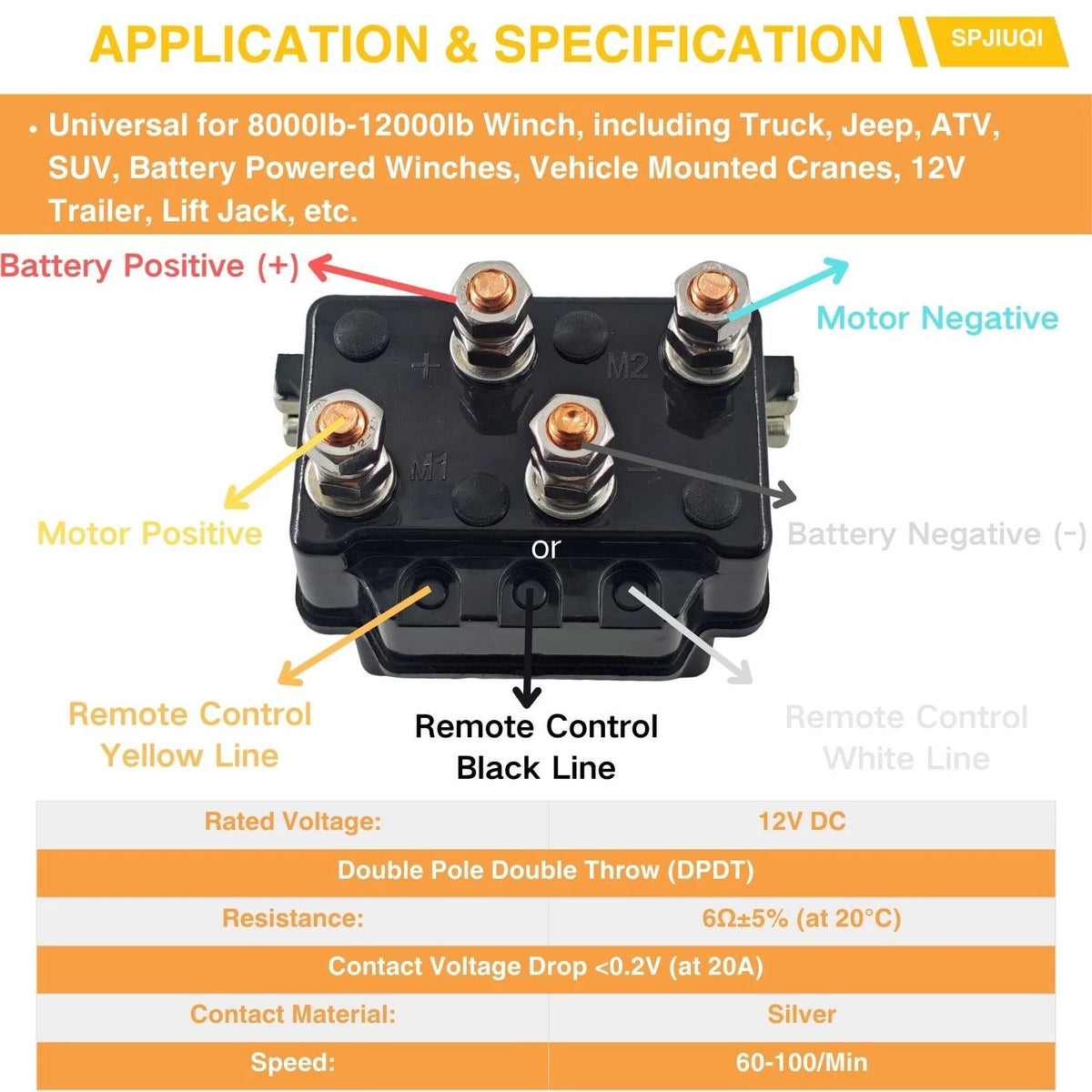 2X Winch Solenoid Relay Controller for ATV SUV (12V 500A 12000LB)
