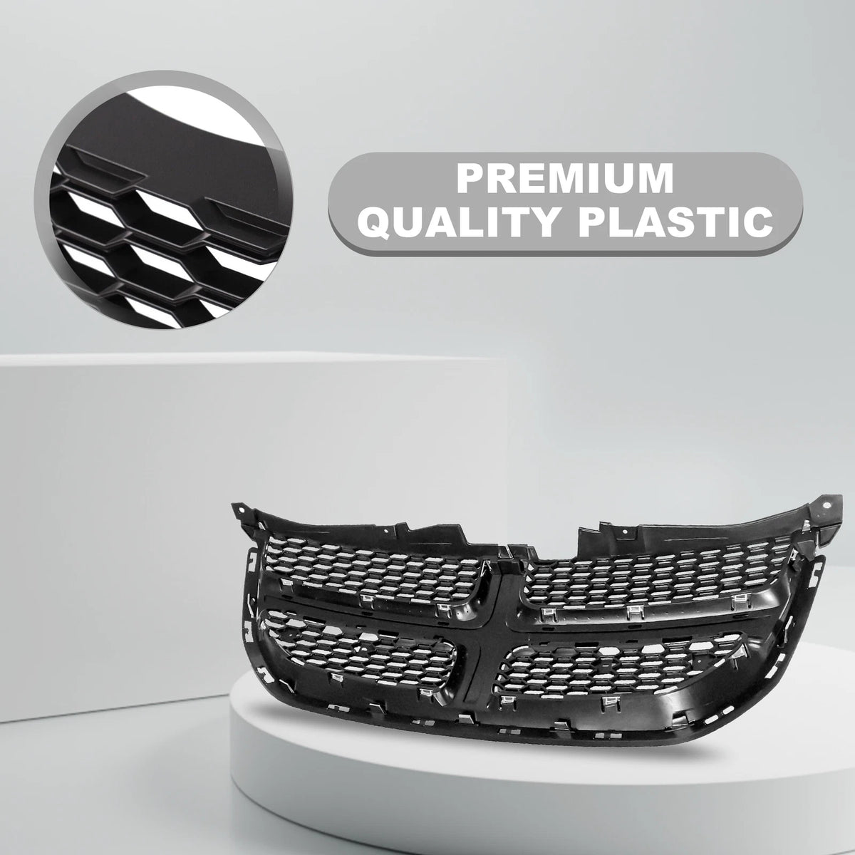 Chrome Front Bumper Grill Upper Grille for Dodge Grand Caravan (2011–2020) JYA055