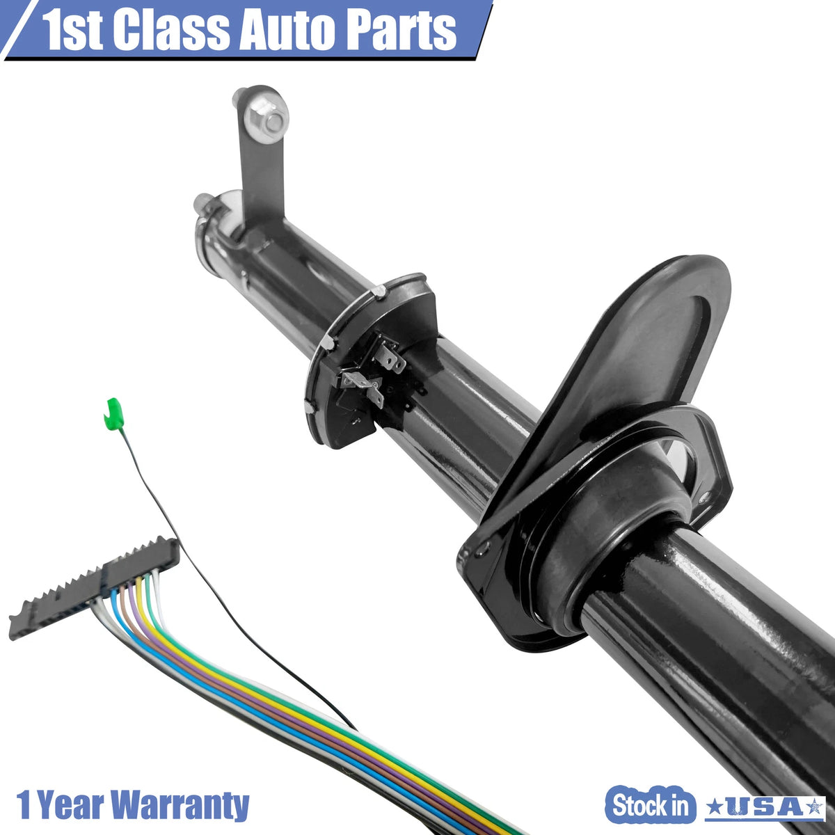 35" Universal Black Tilt Steering Column for Custom Applications (W/O Wheel Adapter)