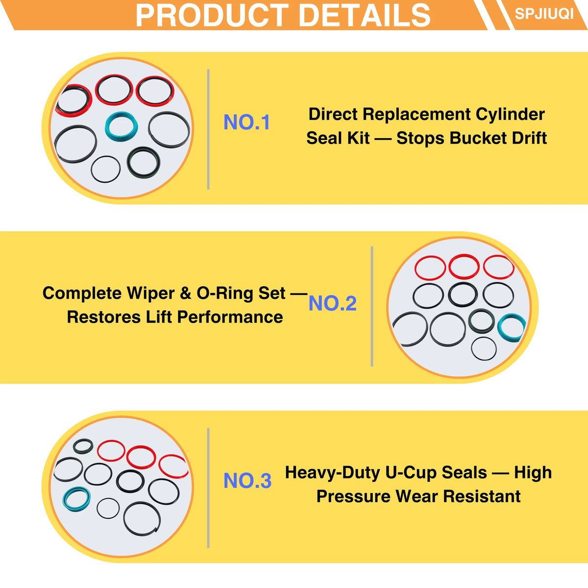 Loader Cylinder Seal Kit for Kubota LA1153S LA1154A LA1154E LA1154SU (2000–2023)