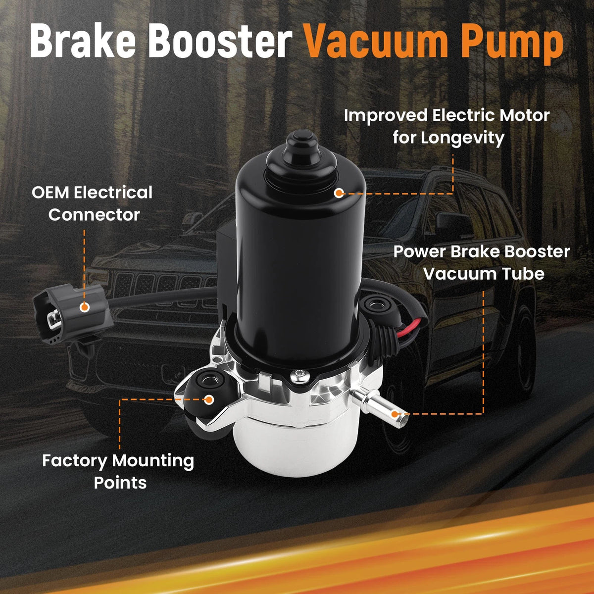 Vacuum Pump for Jeep Grand Cherokee, Dodge Durango 3.6L (2016–2019) 04581954AB