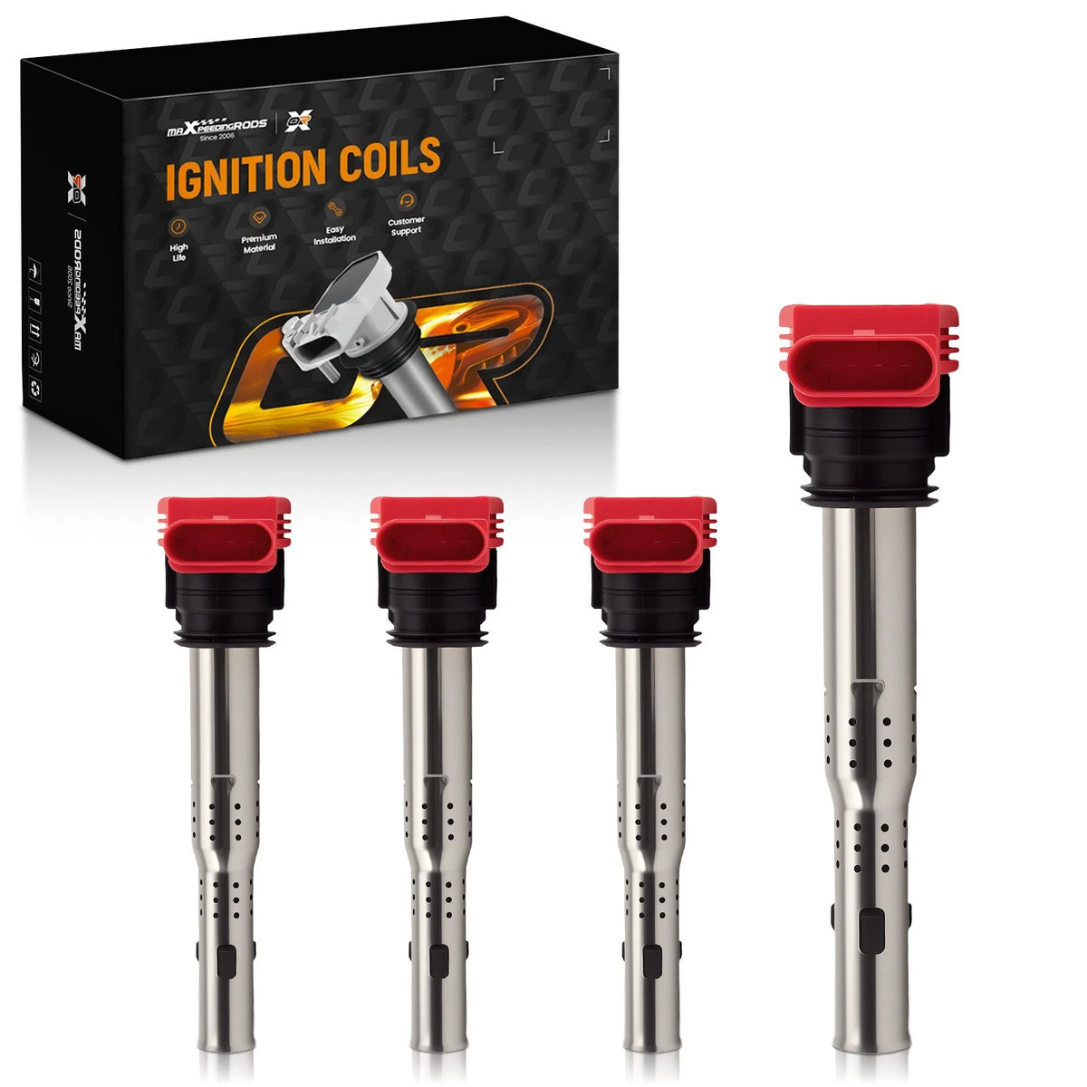 4x Ignition Coils for Audi A3 A4 A5 VW GTI Jetta 2.0T (2006–2016) IC609 5C1688