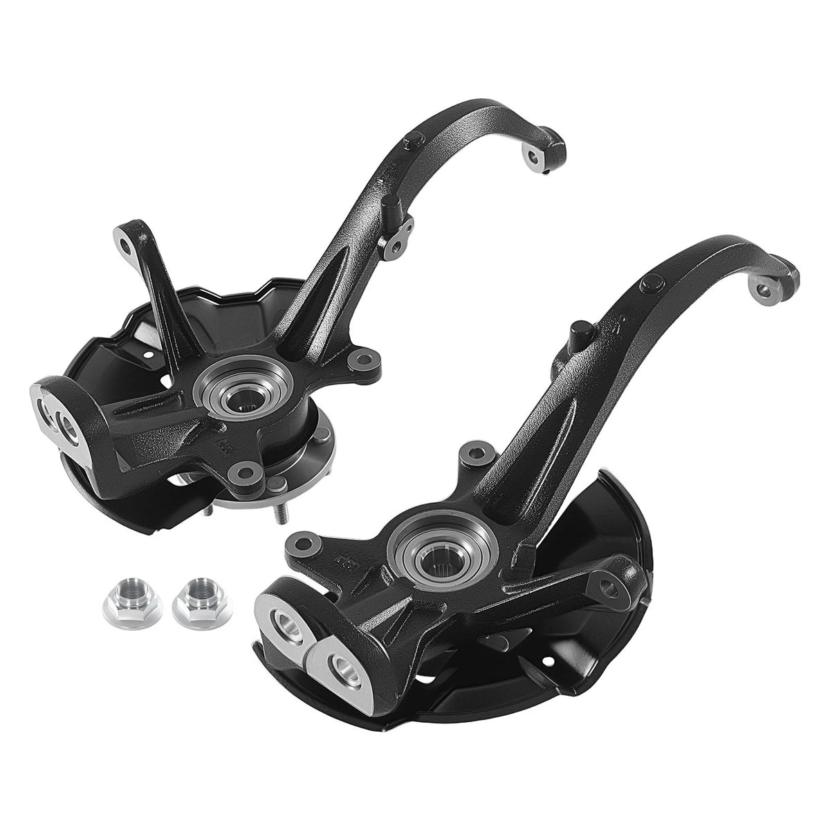 Pair Front Steering Knuckle & Wheel Hub Bearing for Ford Fusion MKZ (2006–2012)