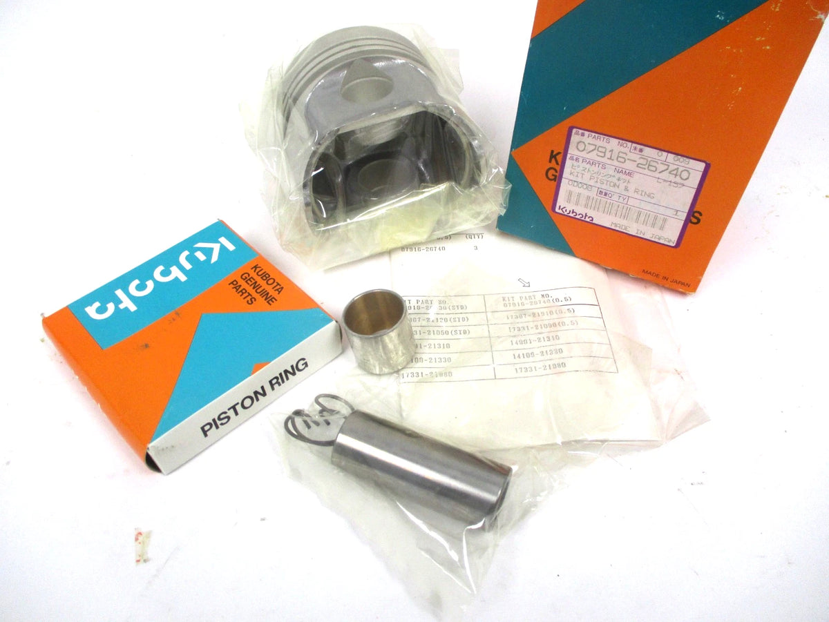 Piston and Ring Kit for Kubota D1462-DI Engine (+.5mm) (07916-26740)