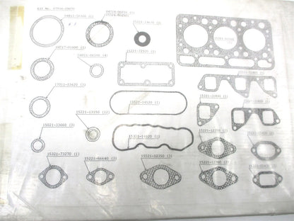 Upper Gasket Kit for Kubota D1100 (07916-29870, 07916-29875, 70000-00105)