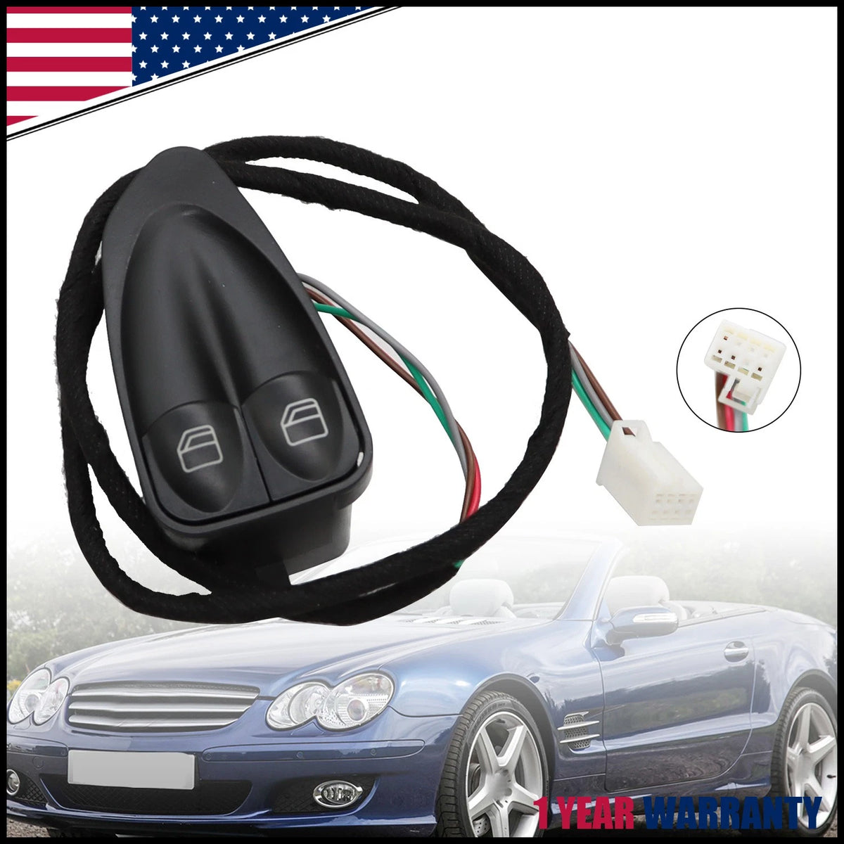 Power Left Door Window Switch for Mercedes-Benz R230 SL Class (2002–2012)