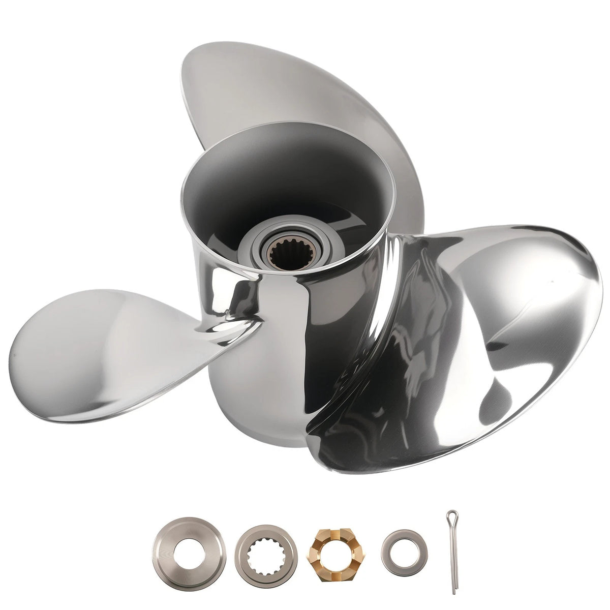 Boat Propeller for Yamaha VF200 VF225 V-MAX SHO (15" Pitch, 68F-45970-20-00)