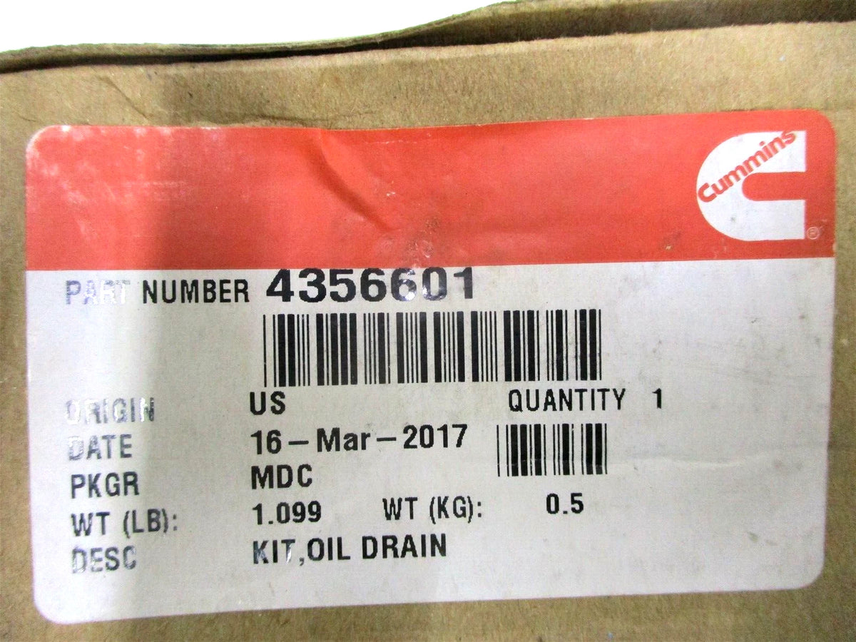 Oil Drain Kit for Cummins (4356601)
