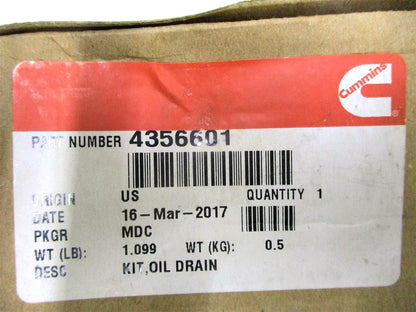 Oil Drain Kit for Cummins (4356601)