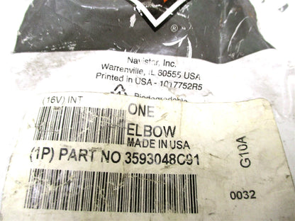 Brass Pipe Elbow 90° 3/4" X 1-5/16" for International (OEM 3593048C91, 2030069C1)