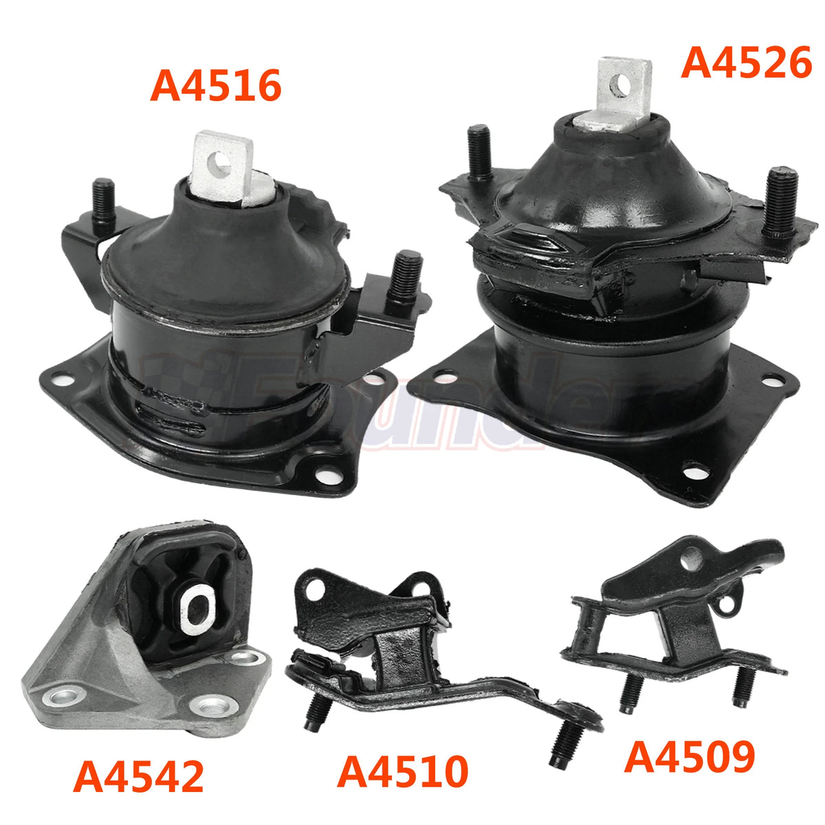 5PCS Engine Motor & Trans Mount Set for Honda Accord (2003–2007)