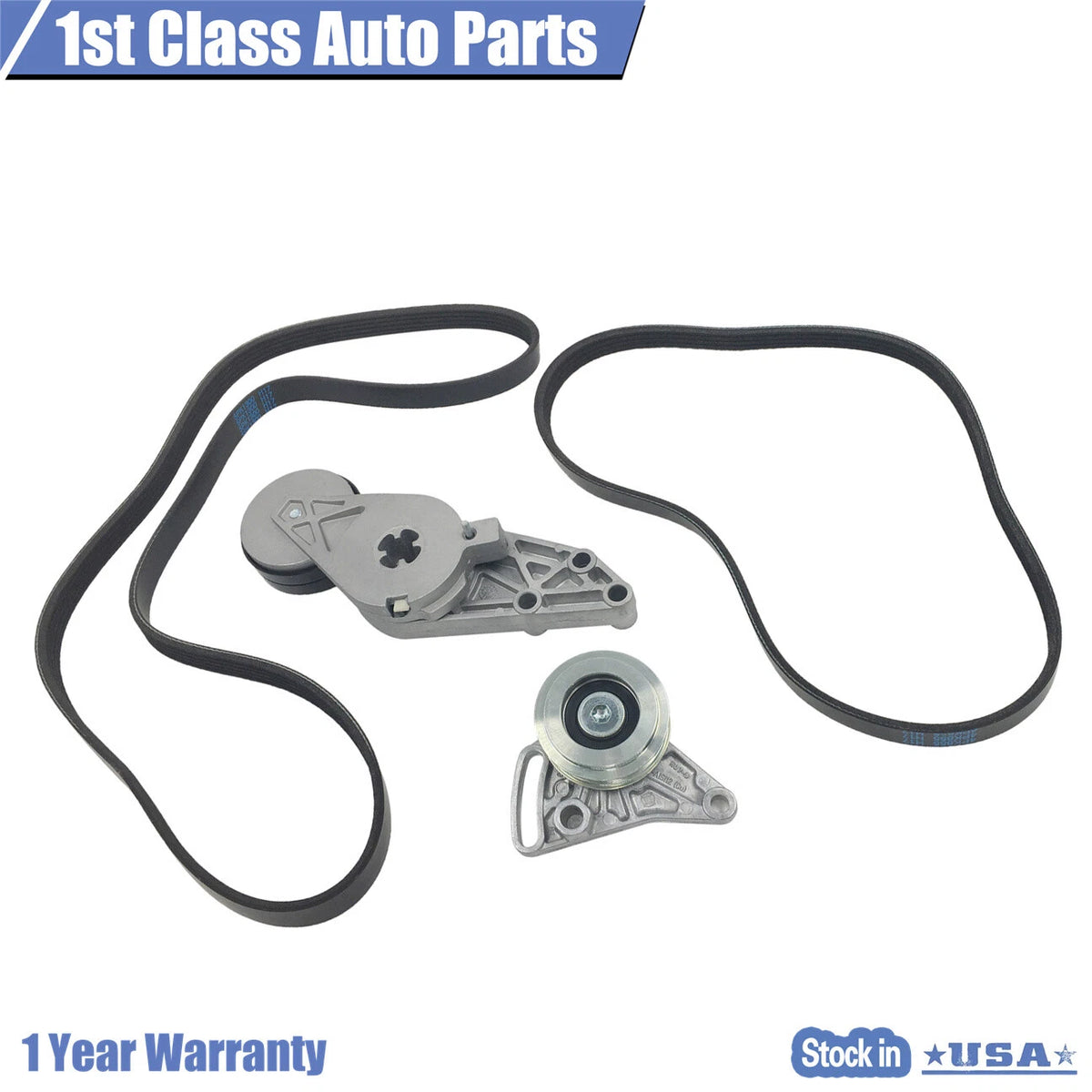2X Serpentine Belt & Tensioner Assembly Kit for VW Passat (1997–2001) Audi A4