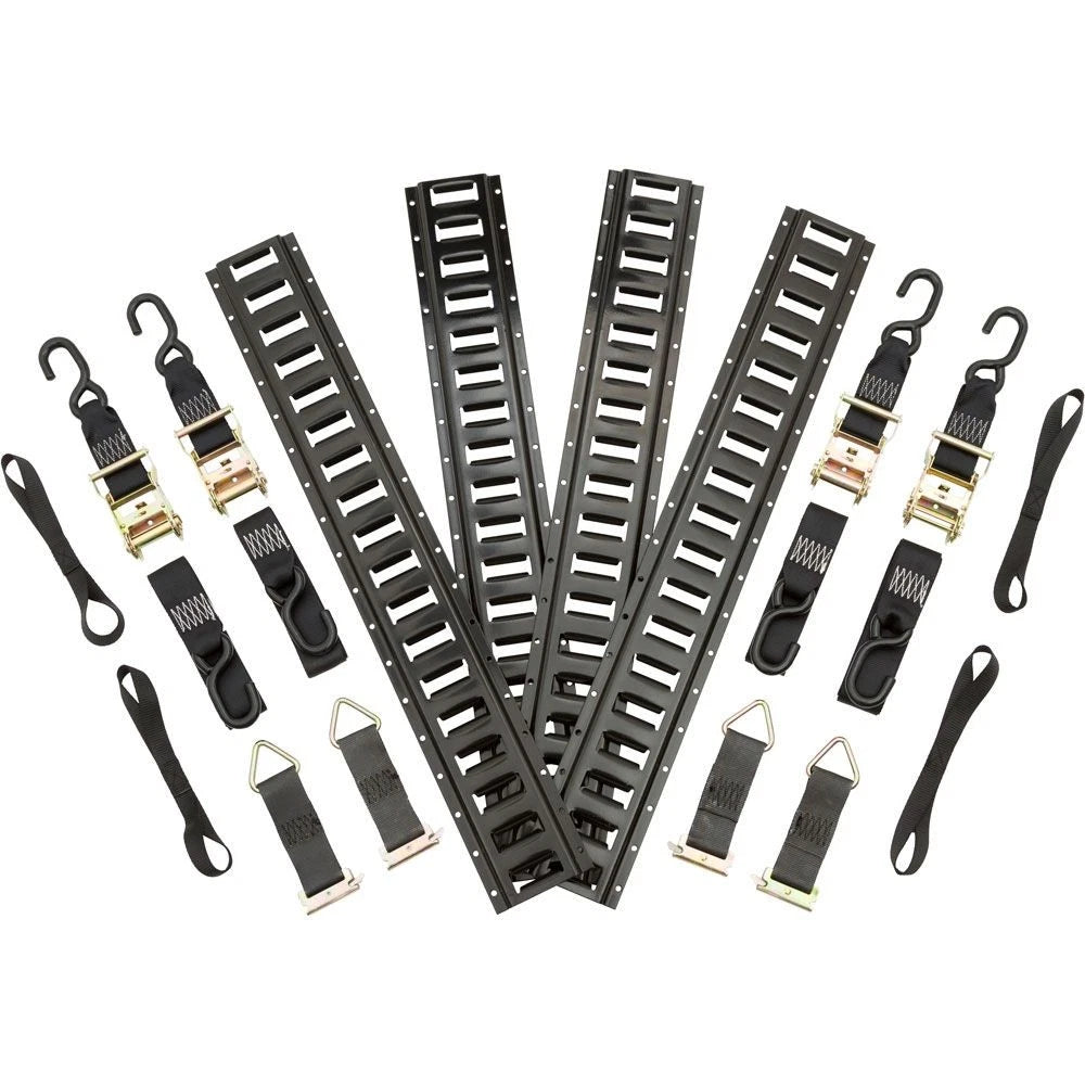 16-Piece E-Track Tie-Down Kit for Motorcycles (Universal)