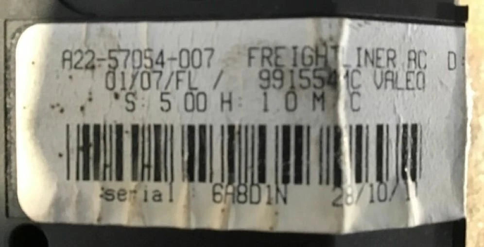 Temperature Control for Freightliner M2 106 (2011) A22-57054-007